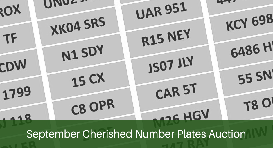 September Cherished Number Plate Auction